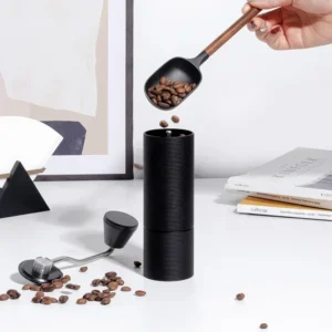 Premium Stainless Steel Burr Manual Coffee Grinder with Double Bearing for Precision Brewing