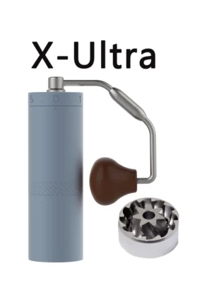 Stainless Steel Burr Manual Coffee Grinder with External Adjustment for Precision Brewing
