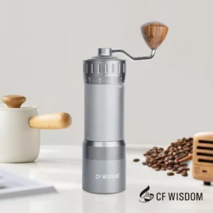Stainless Steel Burr Manual Coffee Grinder with Adjustable Settings for Travel and Home