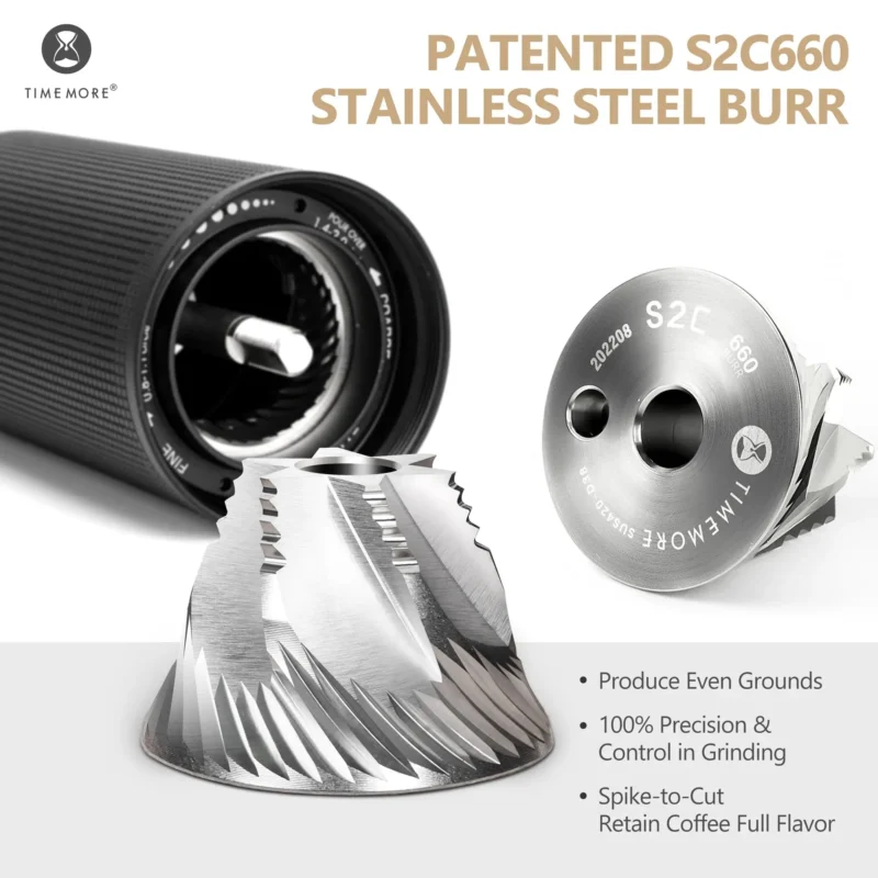 Premium Stainless Steel Manual Coffee Grinder with Foldable Crank for Espresso Brewing - Image 3