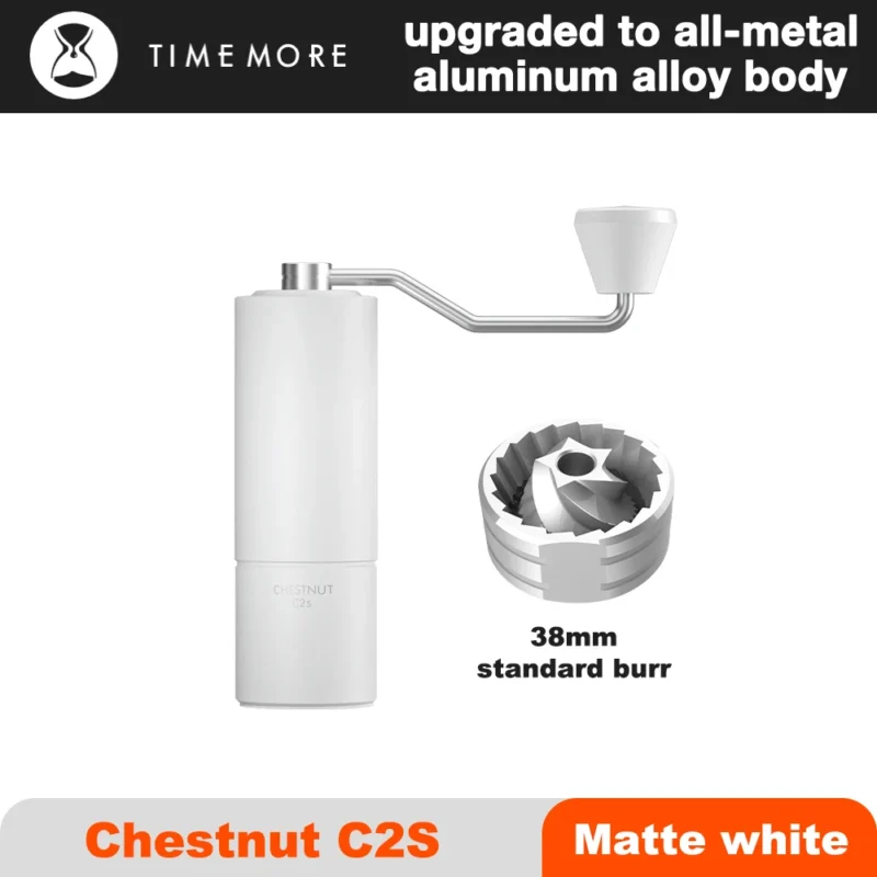Premium Stainless Steel Manual Coffee Grinder with Integrated Metal Body for Travel - Image 2