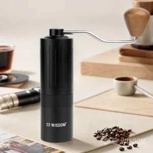 Stainless Steel Burr Manual Coffee Grinder with Adjustable Settings for Travel and Home Use