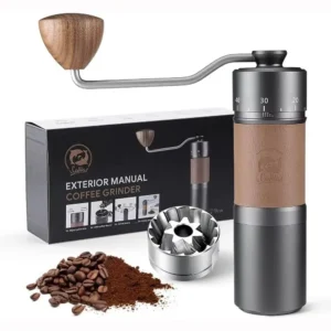Premium Stainless Steel Manual Coffee Grinder with Adjustable Settings for Pour Over, French Press and Espresso