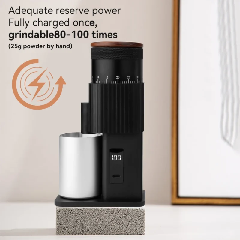 Portable Electric Coffee Grinder with Six-Star Burr for Precision Brewing - Image 2