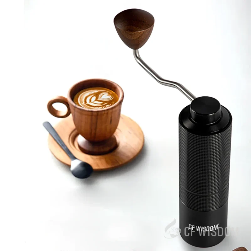 Stainless Steel Conical Burr Manual Coffee Grinder with Adjustable Settings for Pour Over and Espresso - Image 4
