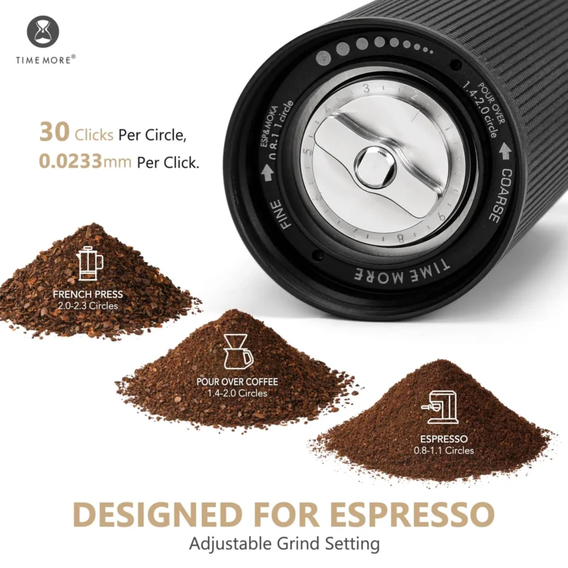 Premium Stainless Steel Manual Coffee Grinder with Foldable Crank for Espresso Brewing - Image 5