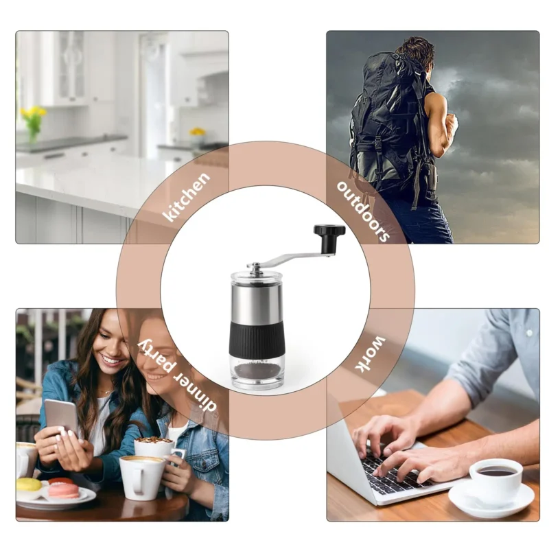 Portable Ceramic Burr Manual Coffee Grinder with Removable Core for Travel - Image 5