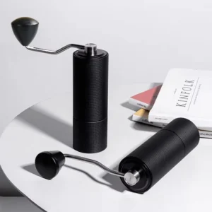Premium Stainless Steel Burr Manual Coffee Grinder with Adjustable Settings for Home and Travel