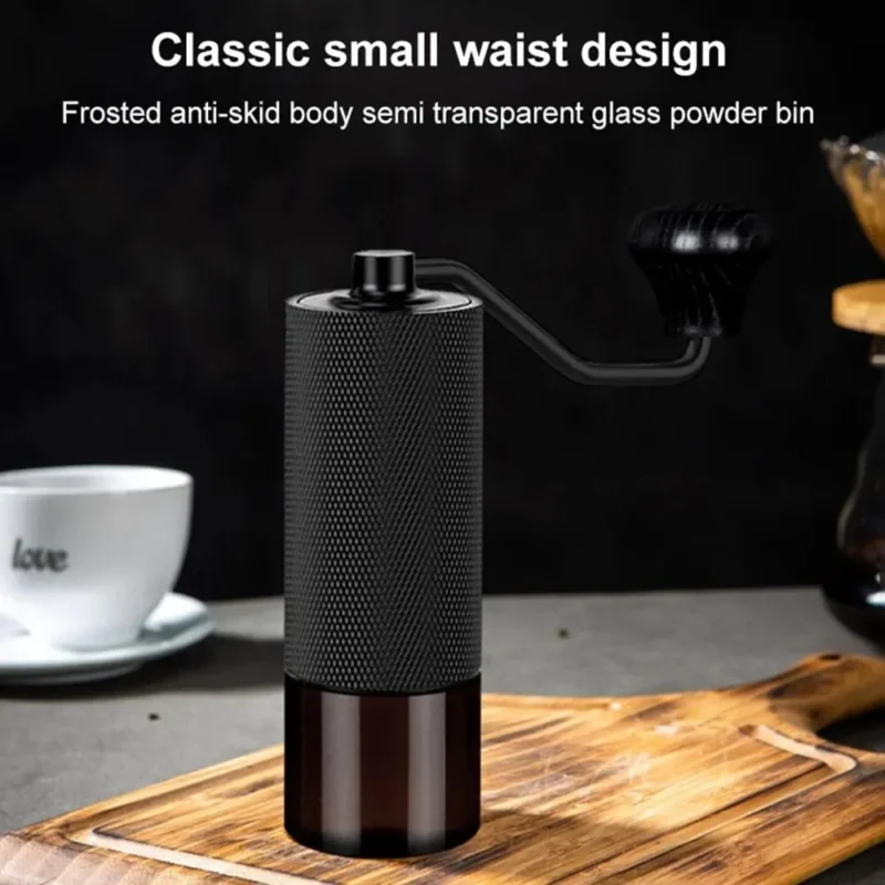 Premium Stainless Steel Burr Manual Coffee Grinder with Adjustable Settings for Home Brewing - Image 6