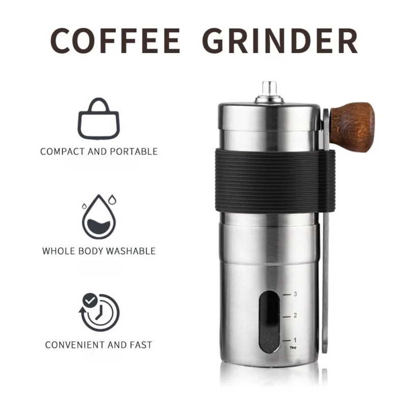 Premium Stainless Steel Burr Manual Coffee Grinder with Adjustable Settings for French Press - Image 5